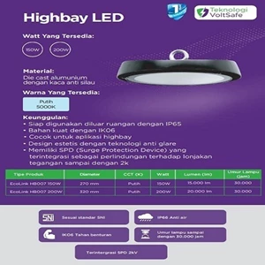 Ecolink Highbay LED 150W Lampu Gantung Industri 150 Watt Putih