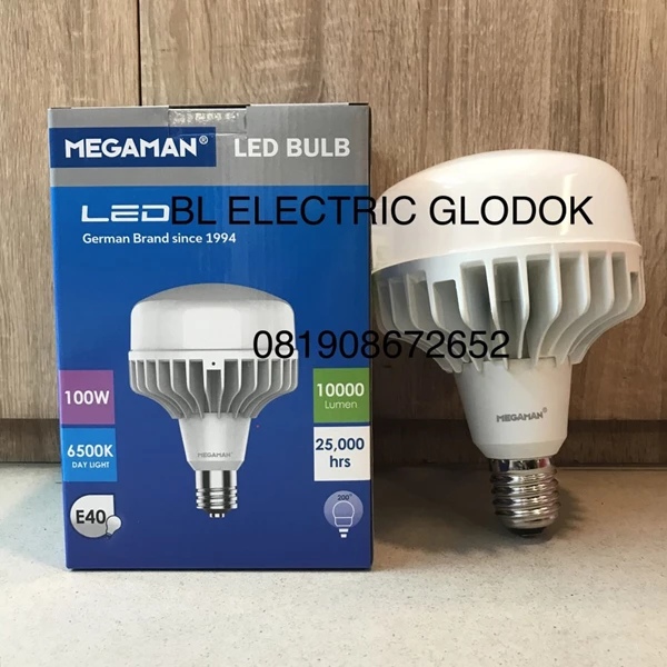 MEGAMAN Lampu LED Bulb 100W E40 Bohlam LED 100 Watt YTPDGLE5 Putih Lampu LED